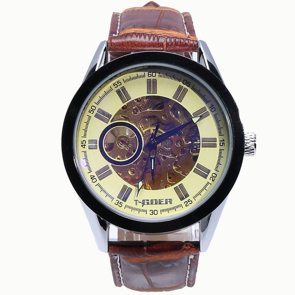 

automaton watch tiktok t-goer, strap for business casual, Slivery;brown
