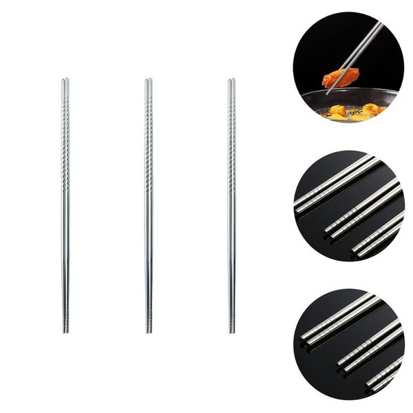 

chopsticks 3 pairs of 39cm extra long pot stainless steel cooking