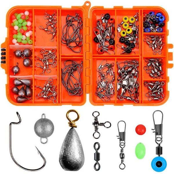 

fishing accessories 165pcs/set tool set lure hook sea kit box abs