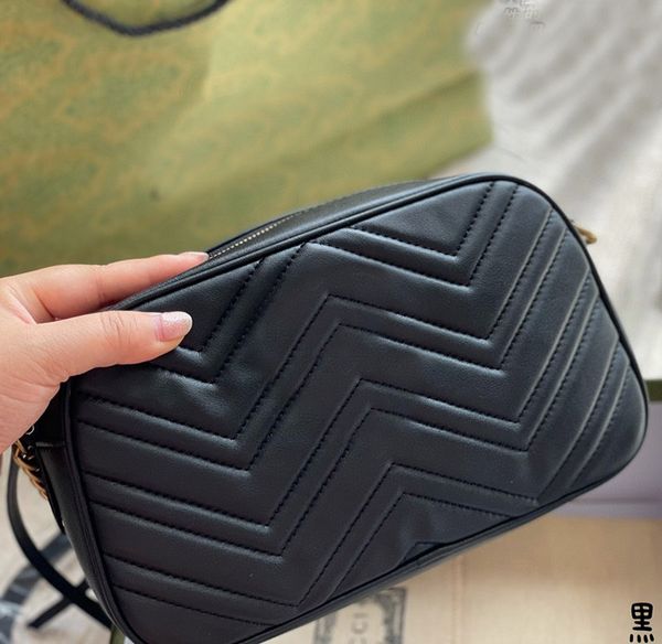 

2021 classic camera bag luxury designer ladies shoulder bag leather ladies handbag presbyopic wallet messenger backpack