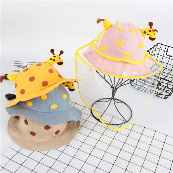 

hair accessories 2021 children's hat anti-flying kids fisherman boys and girls giraffe pot baby sun sunshade gorras bone casquette, Slivery;white