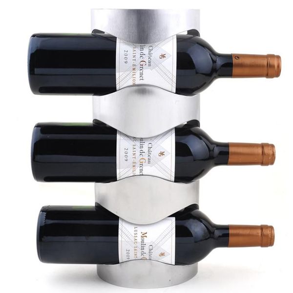 

tablewine racks stainless steel 3-bottle wall-mounted rack wall holder
