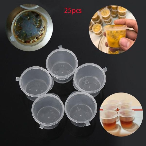 

storage bottles & jars 25pcs small takeaway disposable plastic sauce cup palette food containers pigment paint box