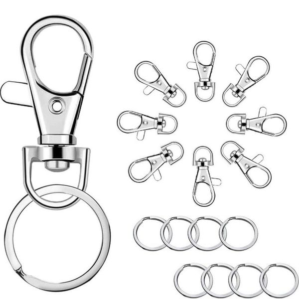 

keychains 100 keychain hooks with key rings clip jewelry making, Silver