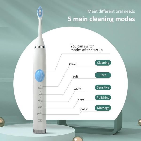

mode sonic electric toothbrush smart tooth brush ultrasonic automatic usb rechargeable waterproof