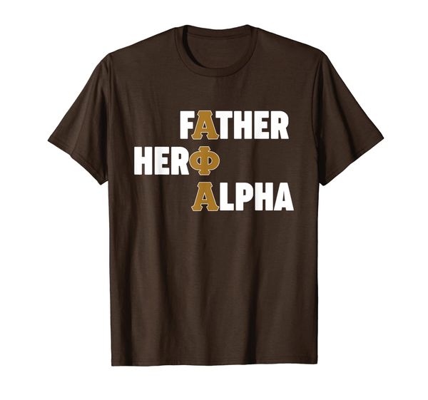 

mens father hero alpha fraternity t-shirt, White;black