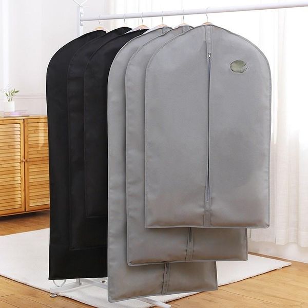 

1pcs dust-proof overcoat, suit cover, transparent home non-woven bag dress clothes dust cover garment bags clothing & wardrobe storage