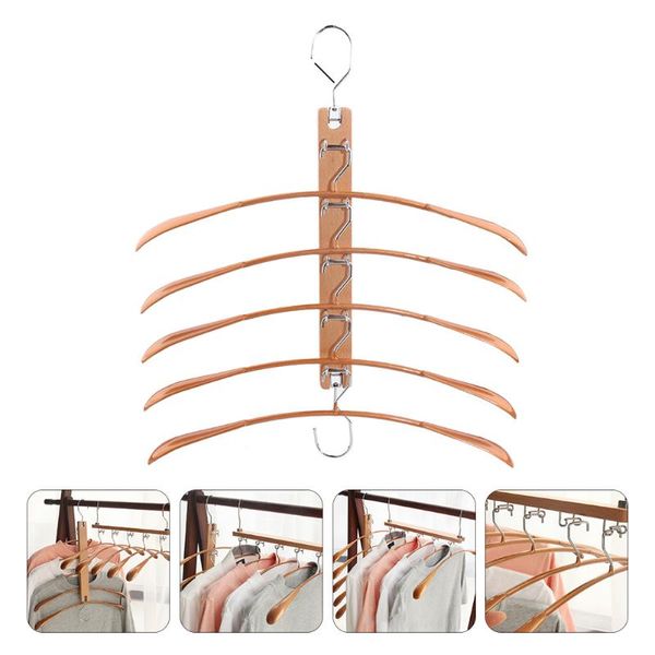 

hangers & racks 1pc multilayer clothes hanger detachable wood multifunction