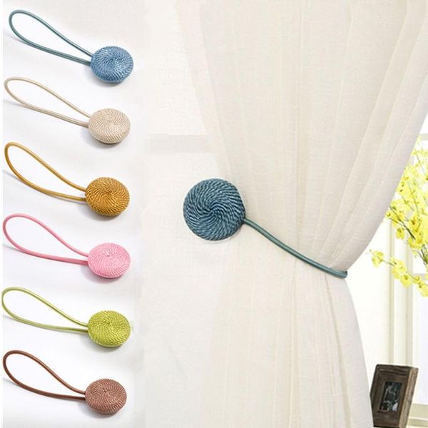 

other home decor round curtain holder punch magnet buckles braided tieback europe style window curtains accessories