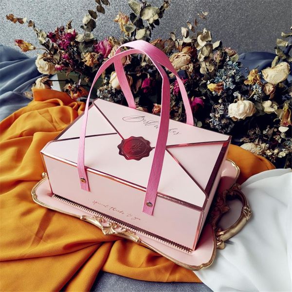 

gift wrap cake boxes wedding birthday chocolate box baking bread biscuit candy baby shower decoration dessert packaging 5 pcs