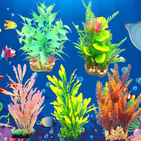 

decorations artificial water grass plants aquarium decoration fish tank aquario acuario accesorio