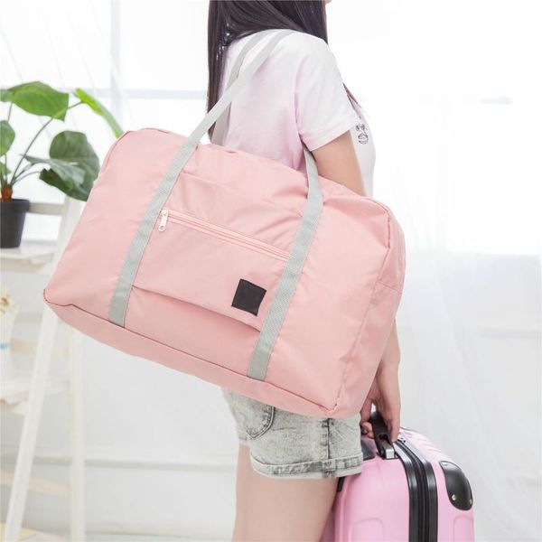 

folding travel bag nylon bags hand luggage for men & women fashion duffle tote large handbags duffel outdoor