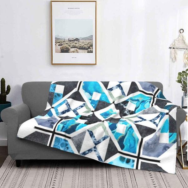 

blankets winter blue scandinavian geometric pattern all sizes soft cover blanket home decor bedding nordic