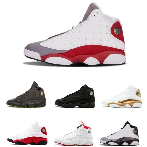 

Cheaps 2021 High quality shoes 13 XIII 13s Mens Basketball Shoe men Bred Black Brown White hologram flints Grey Sports Sneakers Size8-13L821
