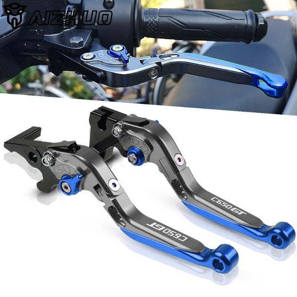 

motorcycle brakes accessories folding extendable brake clutch levers logo c650gt for c650 gt c 650 2012 2013 2014 2021