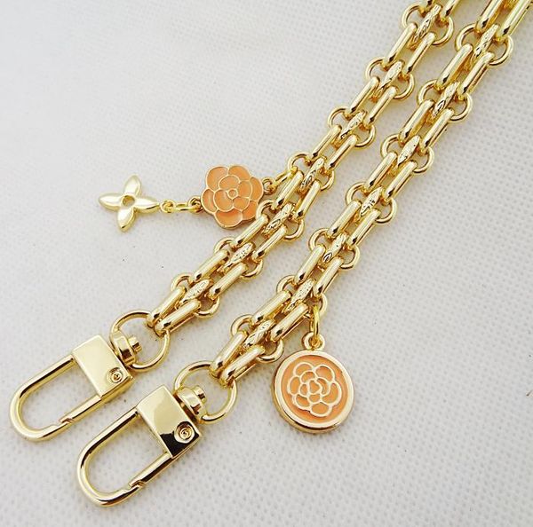 

fashion brand flower star purse strap handbag chain accessories for diy replacement obag parts metal chains bag &, Black