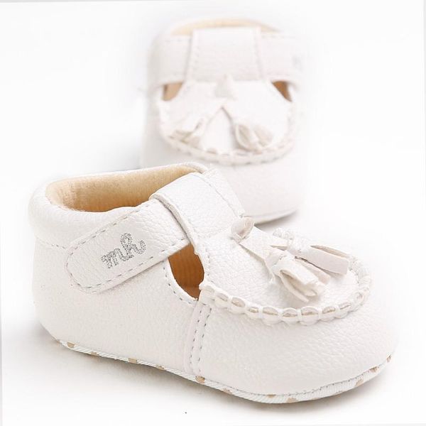 

baby shoes girls pu leather tassel crib first walker toddler boys soft sole white prewalker 0-18 months 1 walkers
