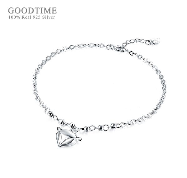 

fashion pure 925 sterling silver anklet round beads anklets for women ankle bracelet foot chain girl jewelry dress up, Red;blue