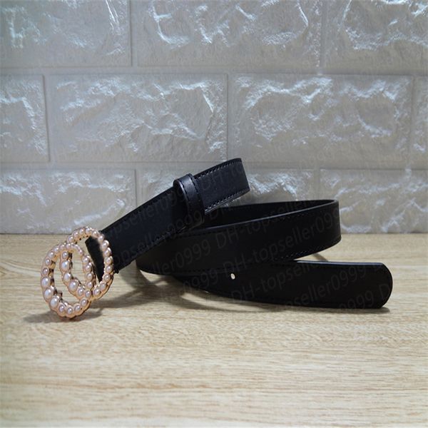 

2021 brand men wear designer belt luxury men's wear, selected pearl + colored diamond buckle belts length 95-120cm wide 2.0cm with box, Black;brown