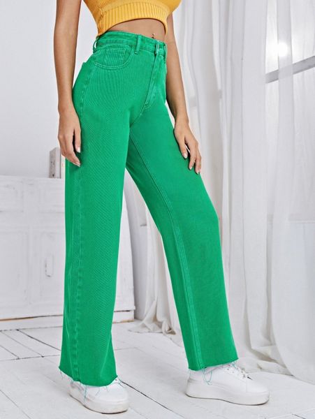 

solid straight leg jeans x4iu#, Blue