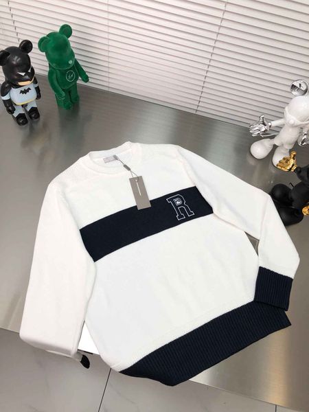 

new aop jacquard letter knitted sweater in autumn / winter 2021acquard knitting machine e custom jnlarged detail crew neck cotton vvcx2v3, Black;brown