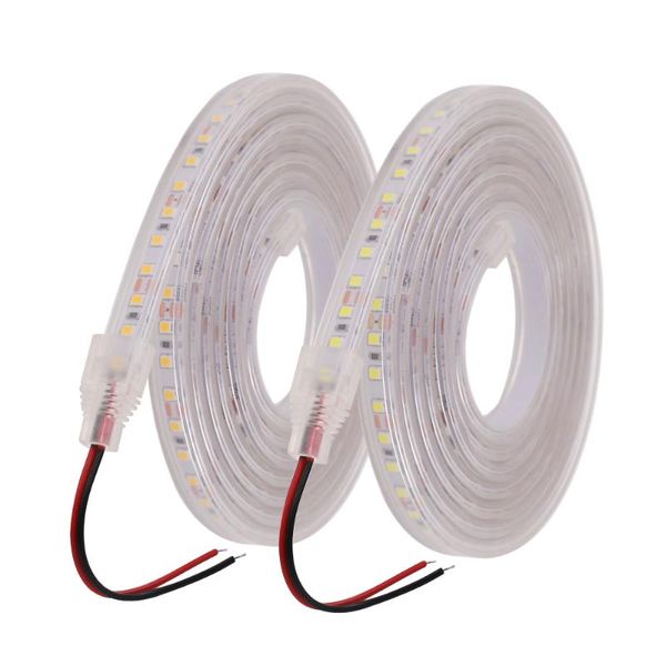 

strips dc12v 24v 120led/m strip light smd2835 super bright tube waterproof flexible ribbon tape rope lamps warm white lighting