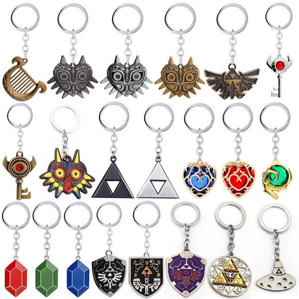 

keychains game keychain for men women souvenirs jewelry gifts metal keyring key chain trinket accessory colorful car rings, Silver