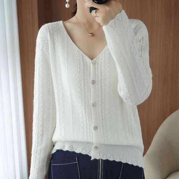 

coats coats 2021 autumn and winter 100% cashmere wool single breasted cardigan v-collar sweaters fashion comfortable soft, Tan;black