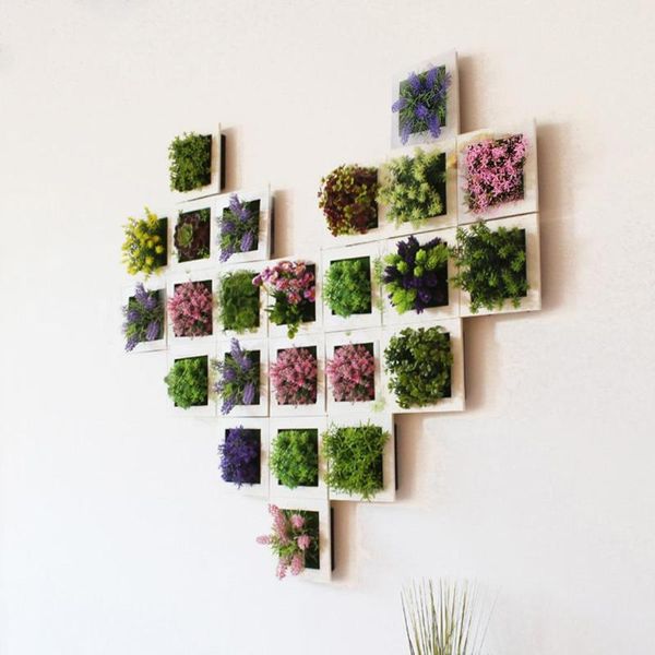 

decorative flowers & wreaths removable artificial flower succulent plant hanging wall art frame living room home decor sticker