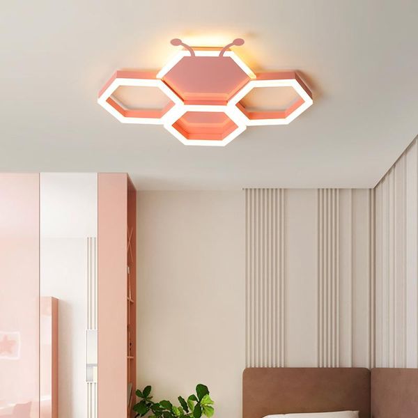 

modern led bedroom ceiling chandeliers for children's toy room creative personality black and white pink kid chandelier