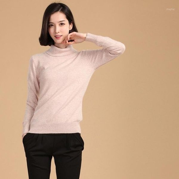

women's sweaters 2021autumn winter cashmere sweater female pullover high collar turtleneck women solid color lady basic, White;black