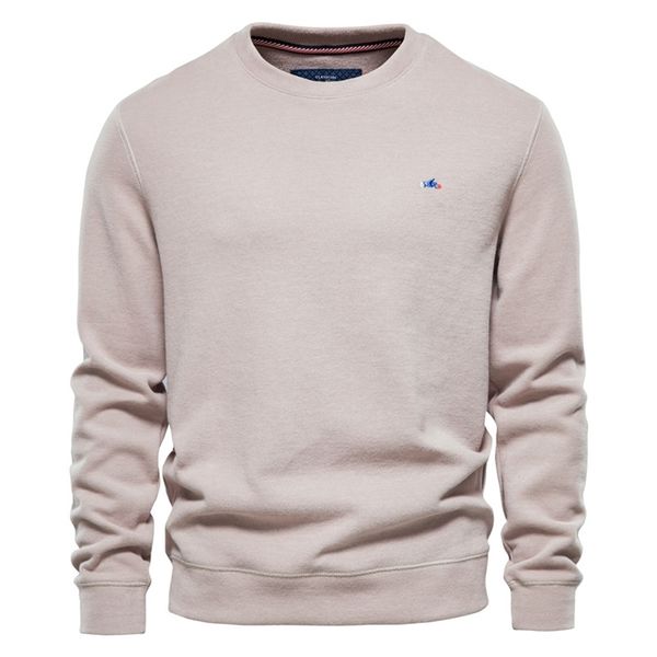 

aiopeson solid color sweatshirts men casual streetwear brand cotton pullover hoodies men autumn quality classic mens sweatshirt 220104, Black