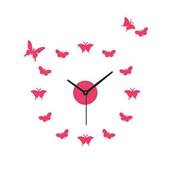 

wall clocks butterfly clock high-end silent fashion home acrylic creative diy dormitory bedroom without battery