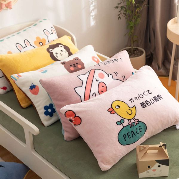

baby winter flannel pillow case cartoon