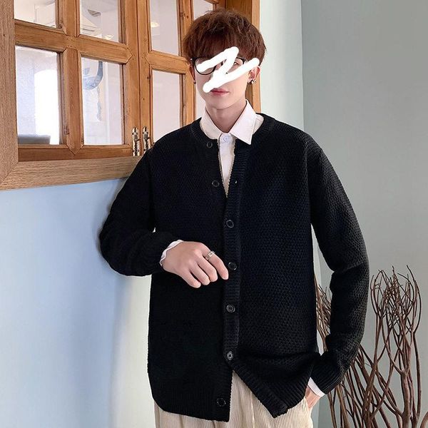

men's sweaters mens knit winter coats for korean fashion trends cardigan oversized button sweater crewneck harajuku streetwear vintage, White;black