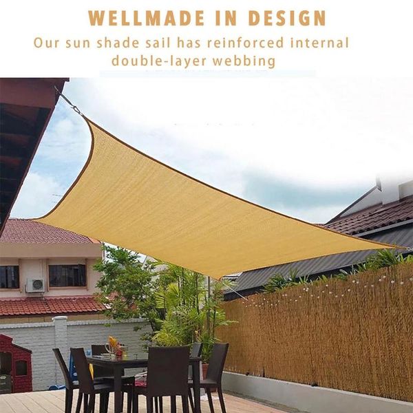 

shade sail awning rectangle outdoor sun canopy uv block fabric plant net cover for garden backyard