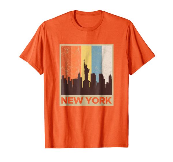 

new york city skyline shirt vintage retro 70's nyc graphic, White;black