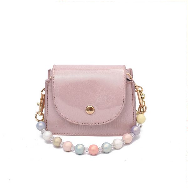 

girls handbags kids bags children accessories mini mother and daughter childrens chain pearl one-shoulder messenger bag b8432, Black