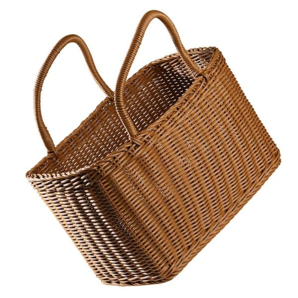 

storage baskets 1pc woven basket decorative flower fruit packing