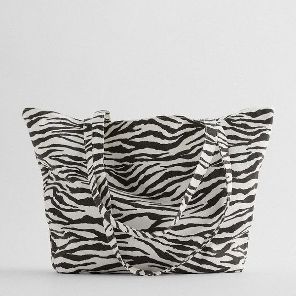 

evening bags women's bag tote zebra prints fabric portable shopping shoulder