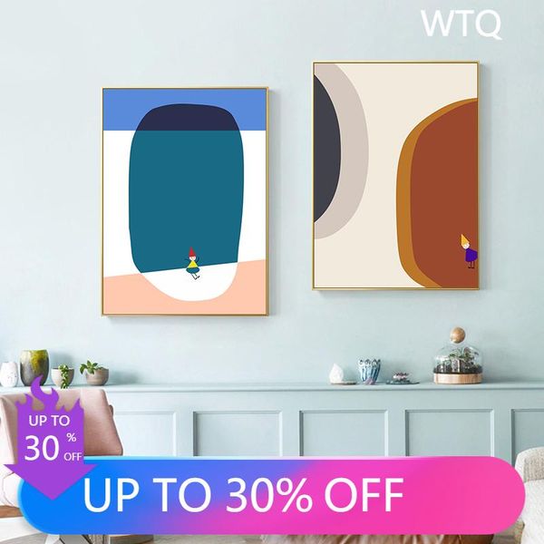 

paintings nordic poster abstract canvas art print cartoon modern wall painting pictures for living room decoration