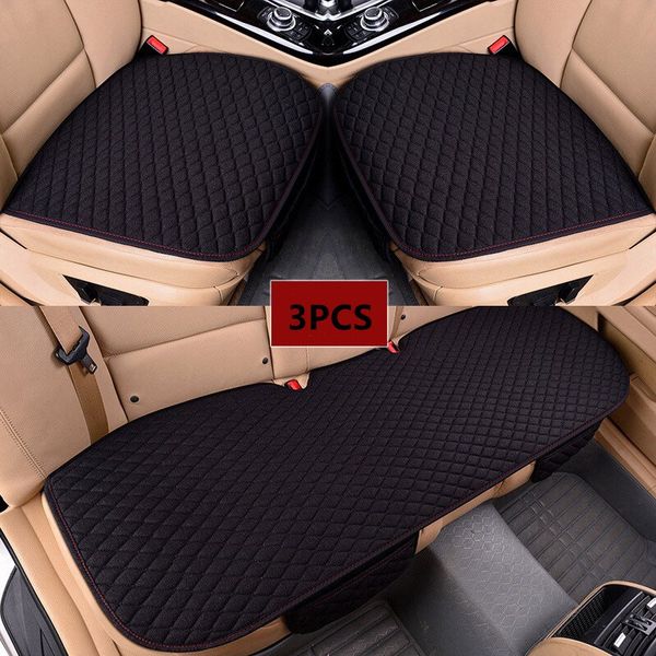 

anti-slip car seat cushions 3pcs diamond-shaped linen small without backrest universal audi breathable seats cover interior accessories