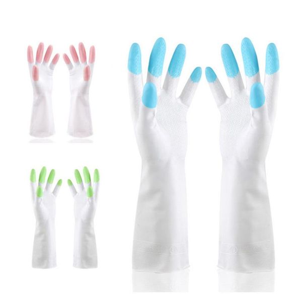 

disposable gloves long sleeve latex washing waterproof thicken cleaning tool for kitchen dishwashing clothes household