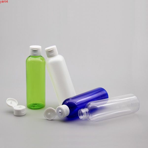 40 pz/lotto 200 ml trasparente/bianco perla/blu/verde bottiglia con coperchio a vibrazione Imballaggi in plastica Campione campione bottlegoods