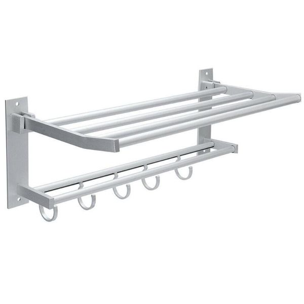 

2-tier bathroom towel rack holder wall mount el toilet shower organizer racks