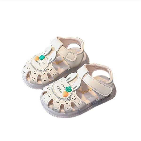 

sandals girls' summer fashion cute children's princess shoes soft soled non slip walking baotou anti kick, Black;red
