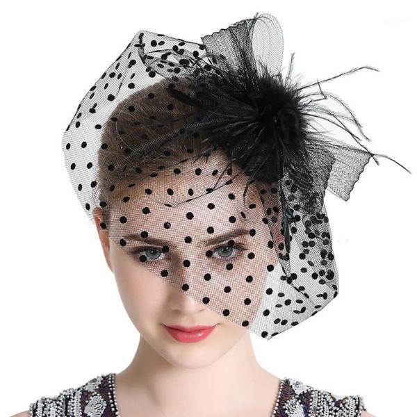 

solid color women feather fascinator wedding bridal veils headpiece party hair accessory1