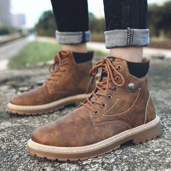 

boot dwaterproof water snowboots snow occupational safety ankle boots men's size 89 84o9, Black