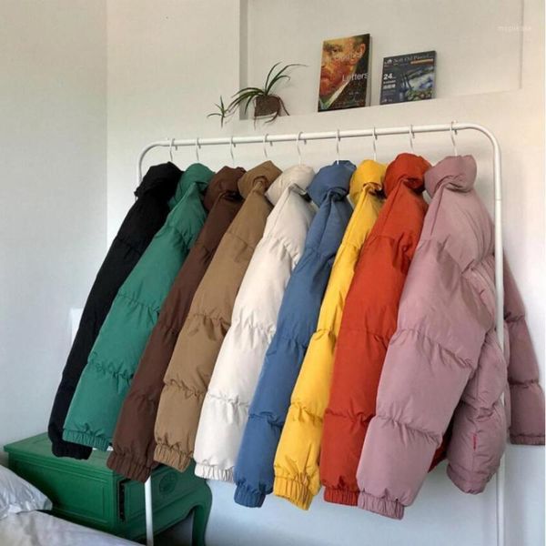 

men's down & parkas men harajuku colorful bubble coat winter jacket outwear mens streetwear hip hop parka korean black clothes puffer s