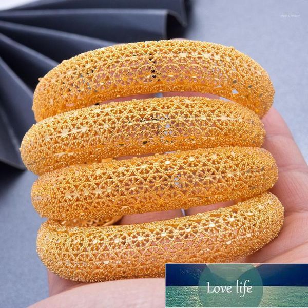 

bangle 4pcs/lot dubai gold color bangles bracelets african bridal wedding gifts for women bracelet daily wear jewelry1 factory price expert, Black